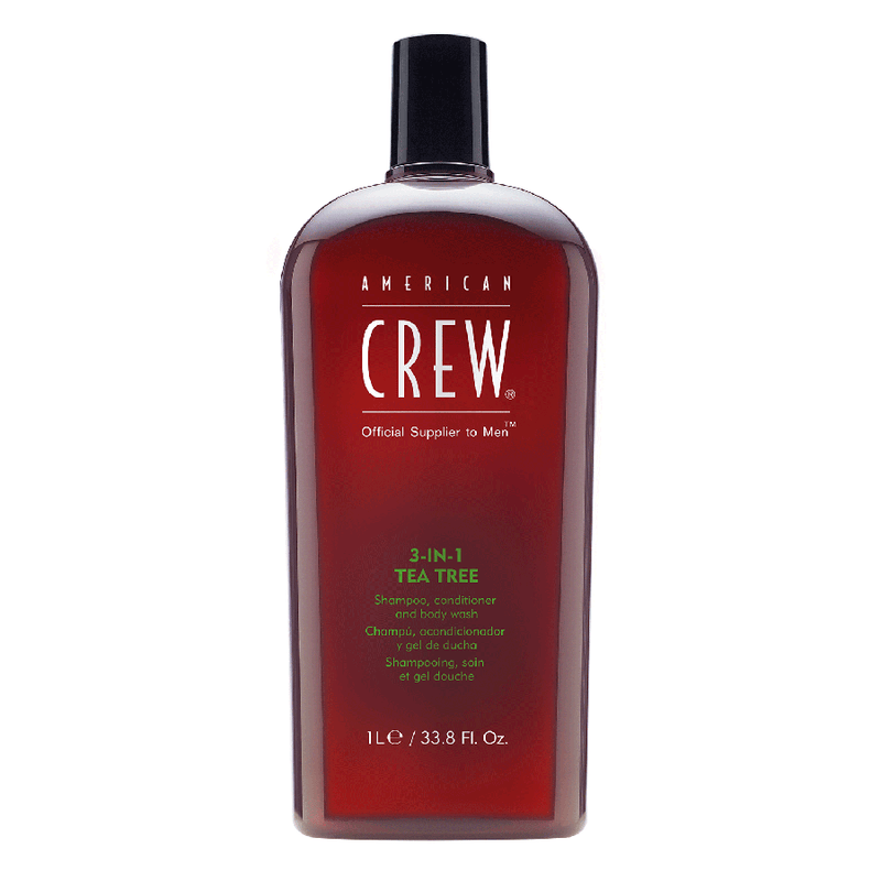 American Crew3-in-1 Tea Tree Shampoo, Conditioner & Body Wash 33.8oz