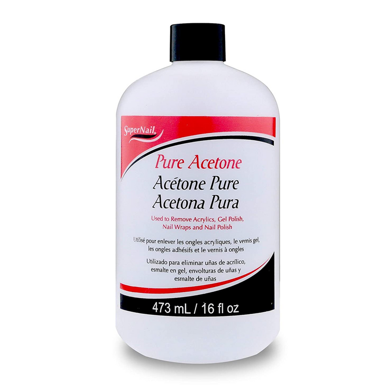 Super Nail Pure Acetone, AS SHOWN 16 Oz